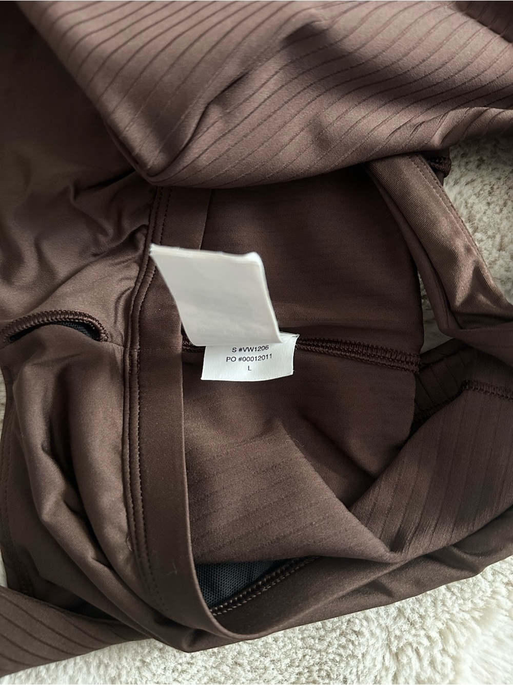 Cup Ribbed Square-Neck Crop Tank Top - Chocolate Brown - Picture 4 of 5